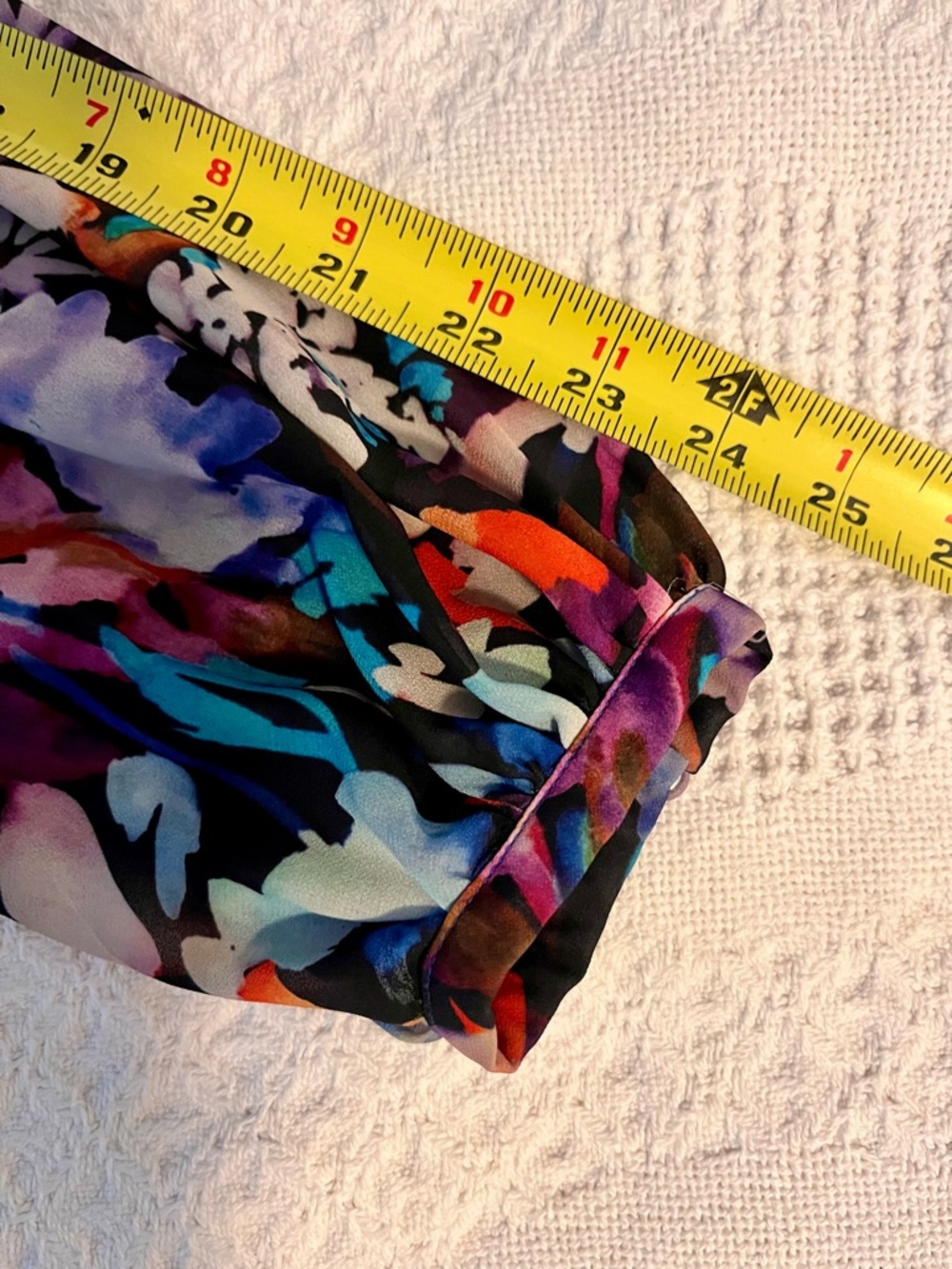 Badgley Mischka Floral Multicolor Long Sleeve V-Neck Dress Flouncey Flair - Picture 6 of 8